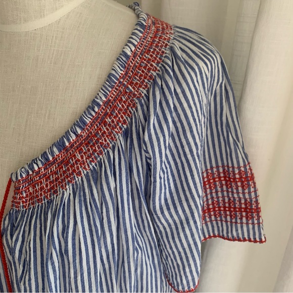 J Crew Blue Stripe Swim Coverup - Picture 5 of 7